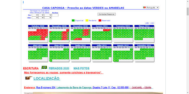 Caponga Praia, 8 quartos. Frente ao mar, Datas disponíveis foto calendário -até 20 pessoas - Foto 2