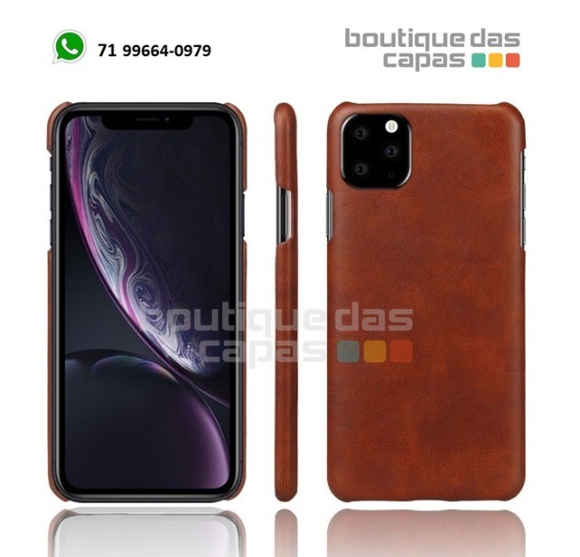 capa couro luxo basic iphone 11 pro max 11 6.1 iphone 12 pro max 12 6.1 13 14 - Foto 3