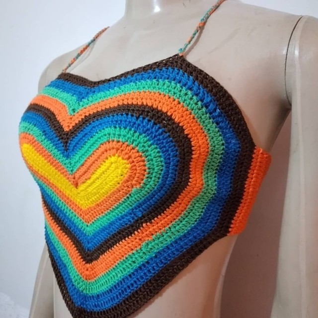 Cropped do amor em croche  - Foto 4