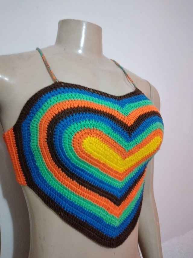 Cropped do amor em croche  - Foto 3
