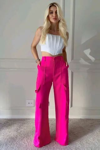 Calça Cargo Alfaiataria tam G - Foto 2