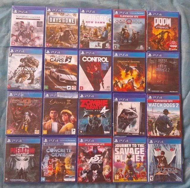 60 jogos PS3 e PS4 - Para revenda. - Videogames - Parque São