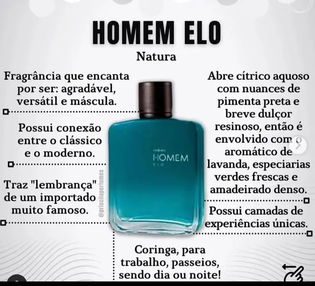 Natura Homem Elo Perfume Masculino LANÇAMENTO LACRADO 2023 Natura - Foto 2