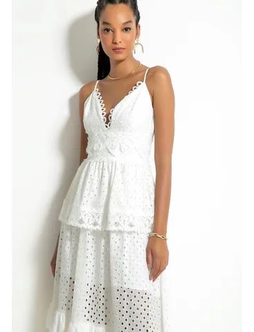 VESTIDO LONGO LOUISE OFF-WHITE