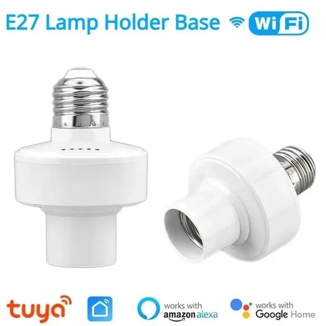 Soquete Para Lâmpadas Wifi Tuya Inteligente , Compatível com Alexa, Aplicativo 