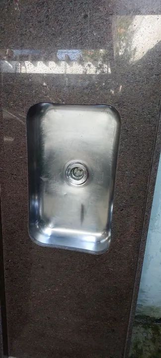 Bancada pia cozinha em granito com cuba