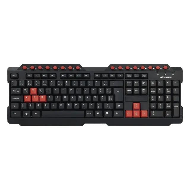 Teclado Gamer C3Tech KG-10 Black/Red - WZetta