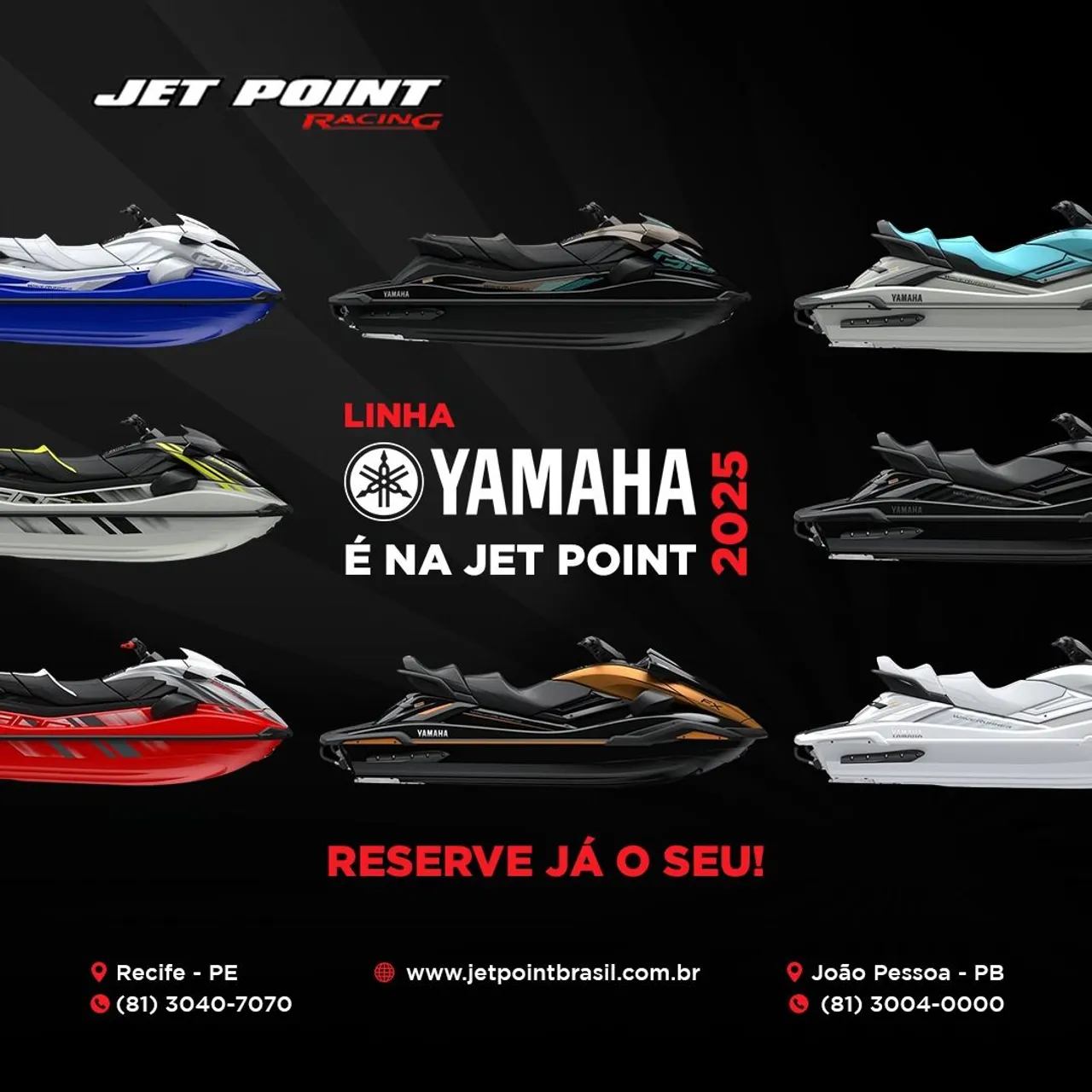 JET SKI YAMAHA 2025 É NA JET POINT®, Recebemos seu JET, Parcelamos 36x