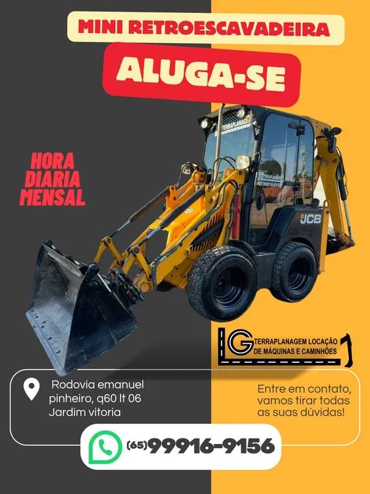 Aluga-se Escavadeira pc  Retroescavadeira mini  pá carregadeira bobcat limpeza  - Foto 4
