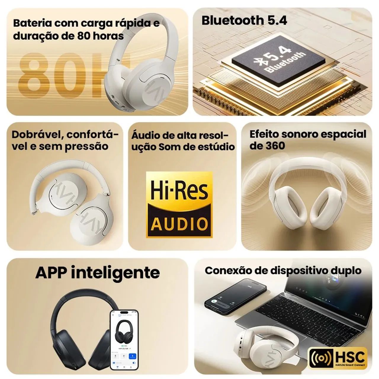 Fone de ouvido Headphone Haylou S30 ANC  - Foto 6