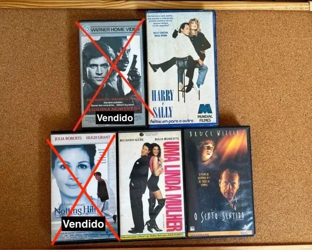 Fitas VHS para decoração- Cases em bom estado - Vintage
