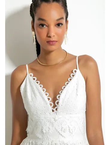 VESTIDO LONGO LOUISE OFF-WHITE - Foto 4