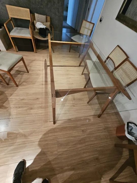 Mesa 6 Lugares Tok Stok Linda, Design Assinado, 1,90m 0,85m - Foto 5