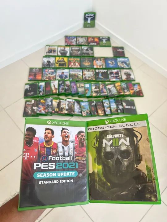 Jogo xbox one series pes21 codmw2