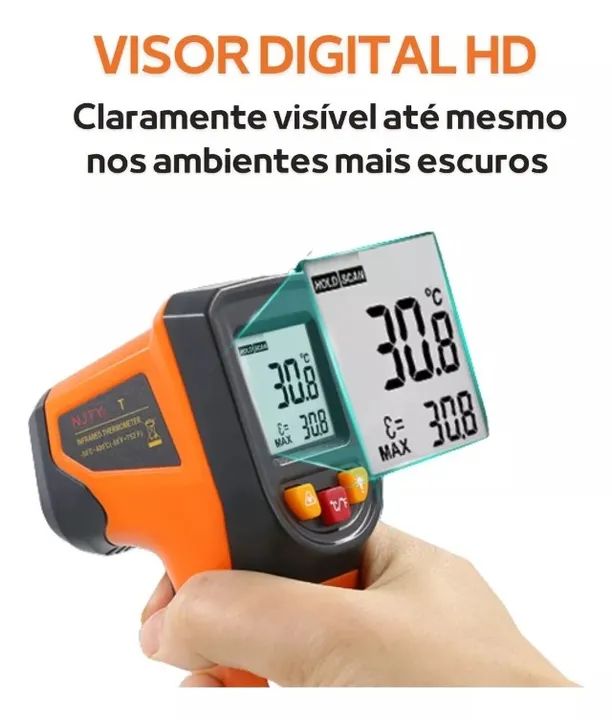 medidor temperatura digital laser industrial infravermelho t400