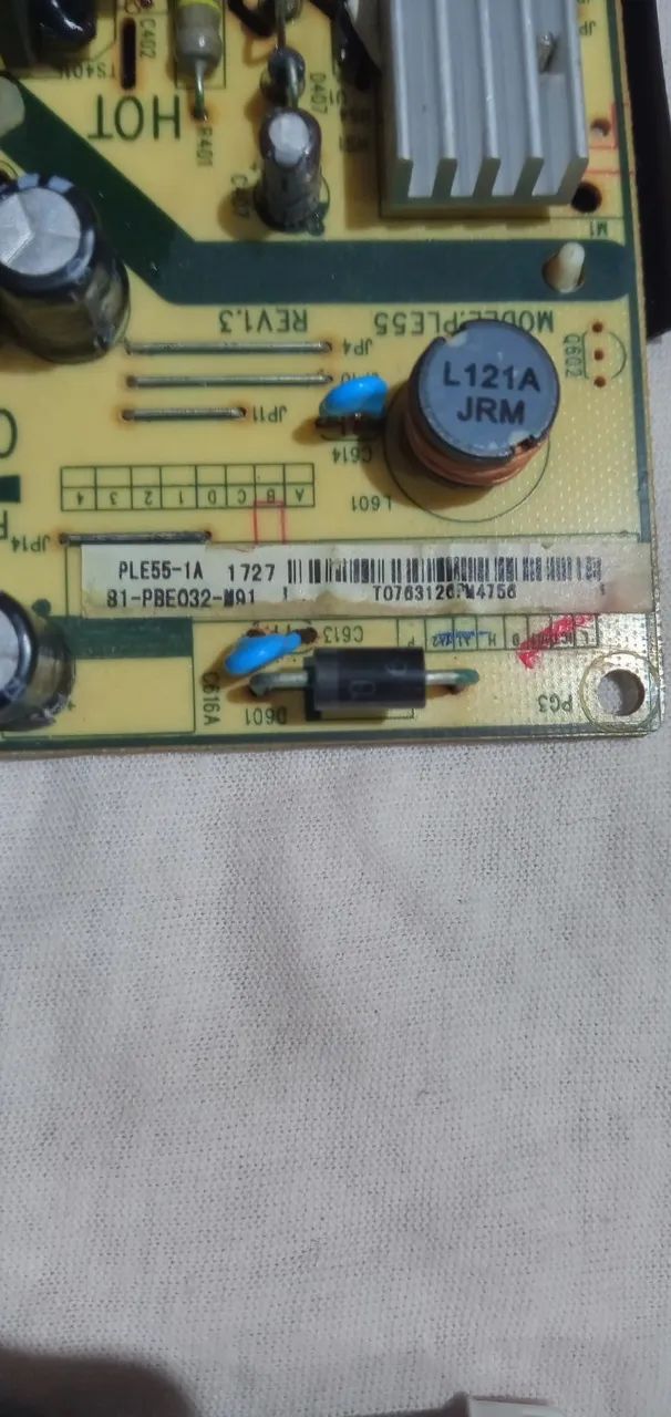 Placa Fonte TV Semp TCL / Toshiba Modelo PLE55-1A | 81-PBE032-M91 REV 1.3 - Foto 2