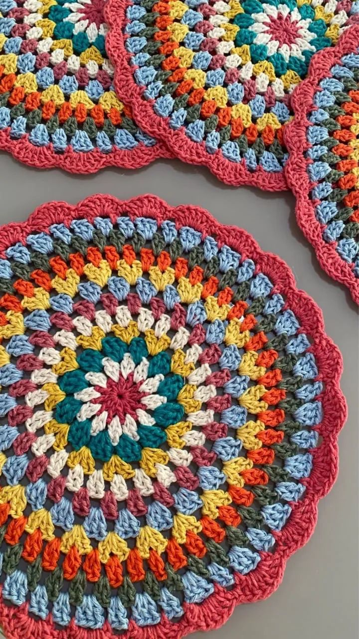 Kit de 4 sousplats de crochê!!! - Foto 4