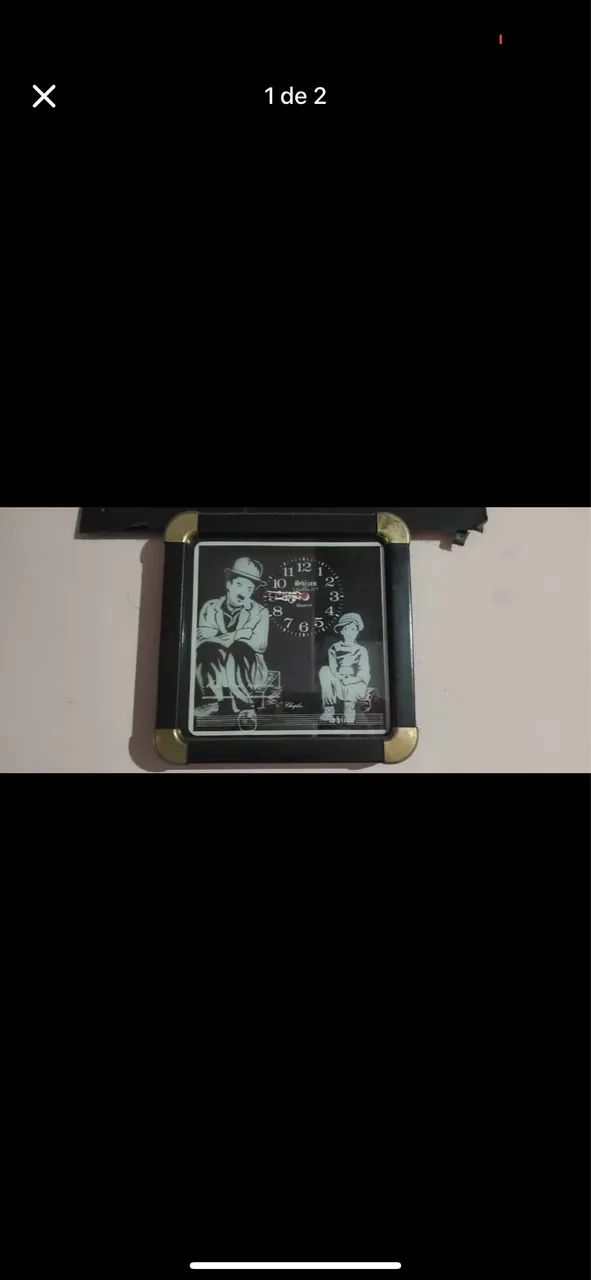 Relógio de parede Chaplin quartz raridade 