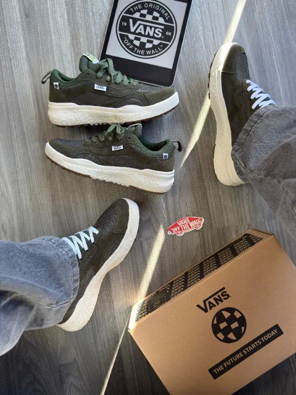 Tênis Vans Verde Musgo Masculino Linha Premium - Foto 4