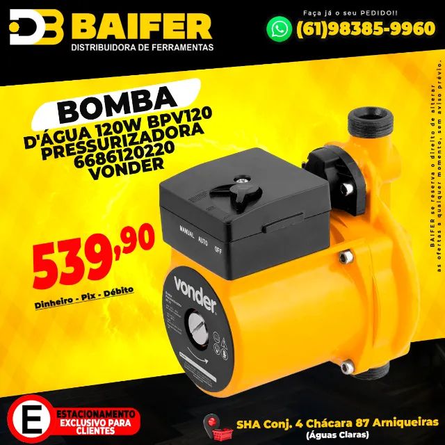 Vonder 120W Pressure Booster Water Pump BPV120