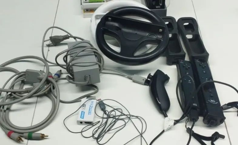 Nintendo wii completo com acessórios, ótimo estado de uso desbloqueado - Foto 2
