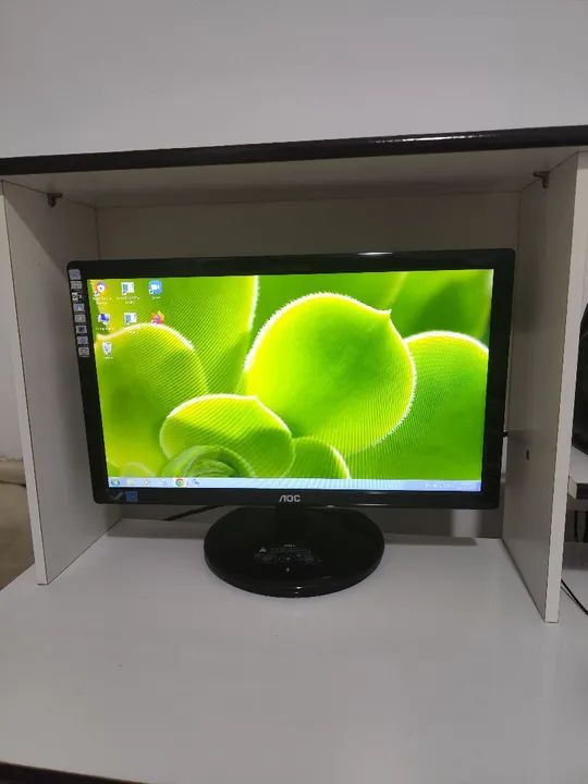 Computador Completo com Monitor e Mesa e Impressora e cadeira  - Foto 4