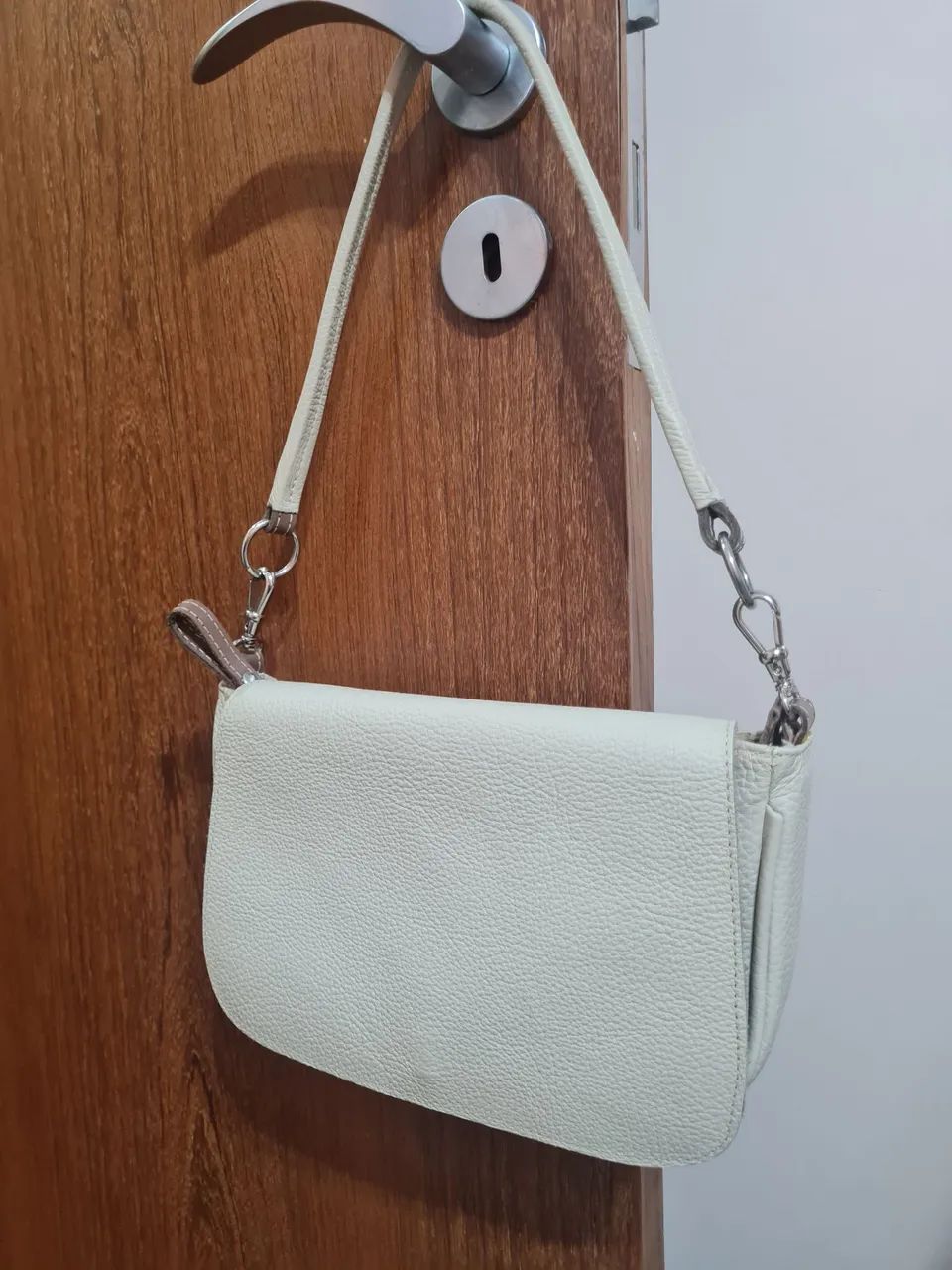 Bolsa de ombro feminina off-white