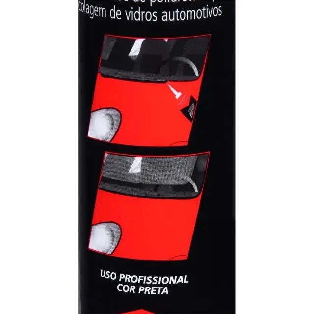 Adesivo para Fixar Para-Brisa em PU Preto 400g Worker - Foto 2