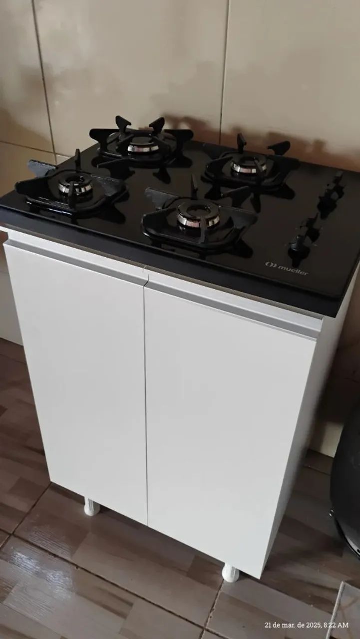Armário para Cooktop. Branco 2 Portas.