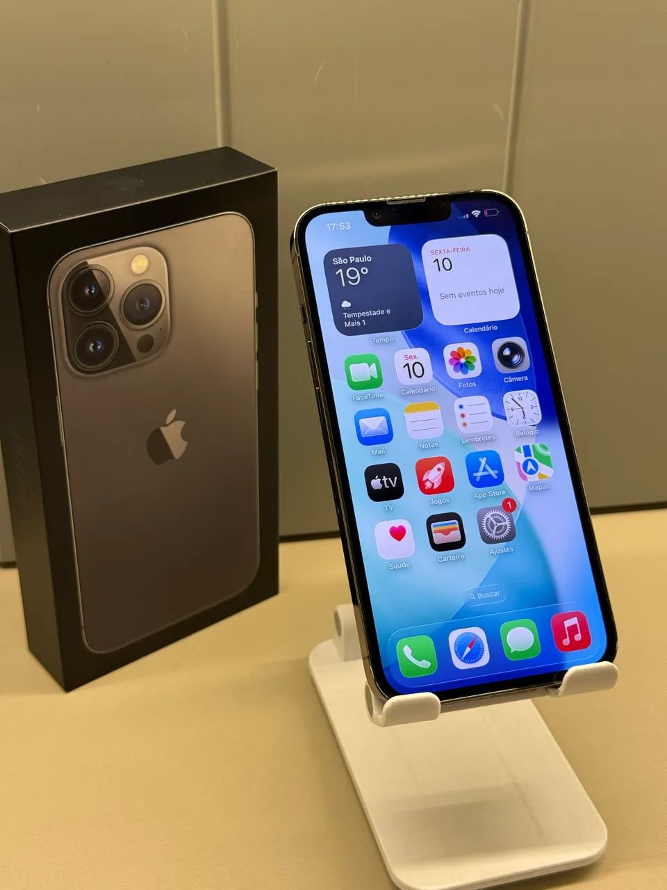 【S】iPhone 13 Pro 256GB 外装新品 BT100% Apple iPhone 13 Pro (256 GB) - Azul Sierra | Amazon.com.br