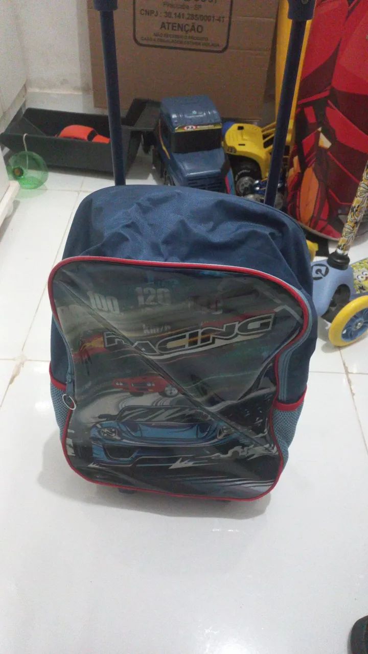 Mochila Infantil de Rodinhas Racing novo de carrinho