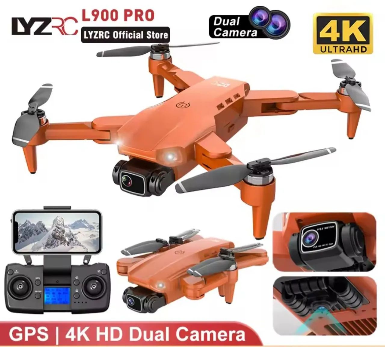 DRONE L900 PRO COM "GPS ATE 2KM DE DISTÂNCIA ( LACRADO )