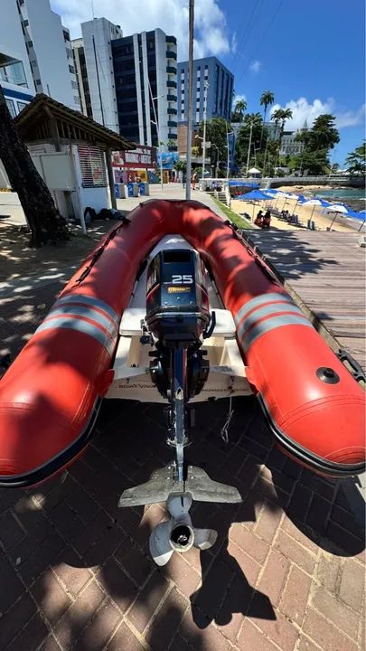 Bote flexboat SR12/ 6 pessoas/ com motor Yamaha 25 modelo DM  2 tempos  Ano 1998 - Foto 7