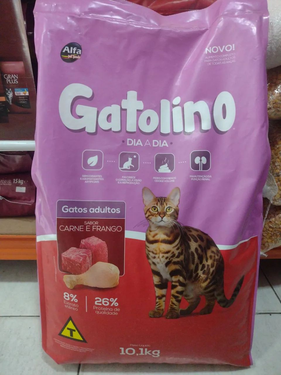 Ração Gatolino Carne e Frango 10,1kg