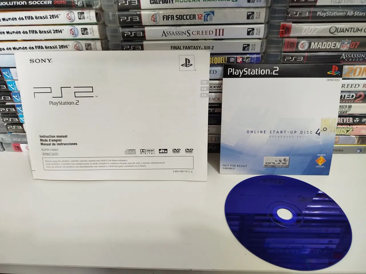 MANUAL ORIGINAL PARA PS2 + ONLINE START-UP DISC.