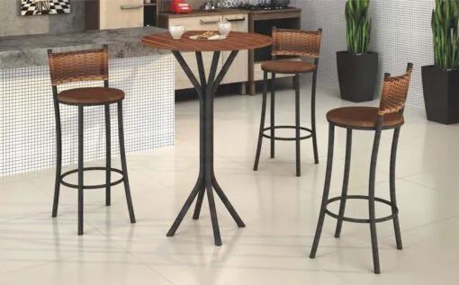 CONJUNTO BISTRO - MESA COM 6 CADEIRAD