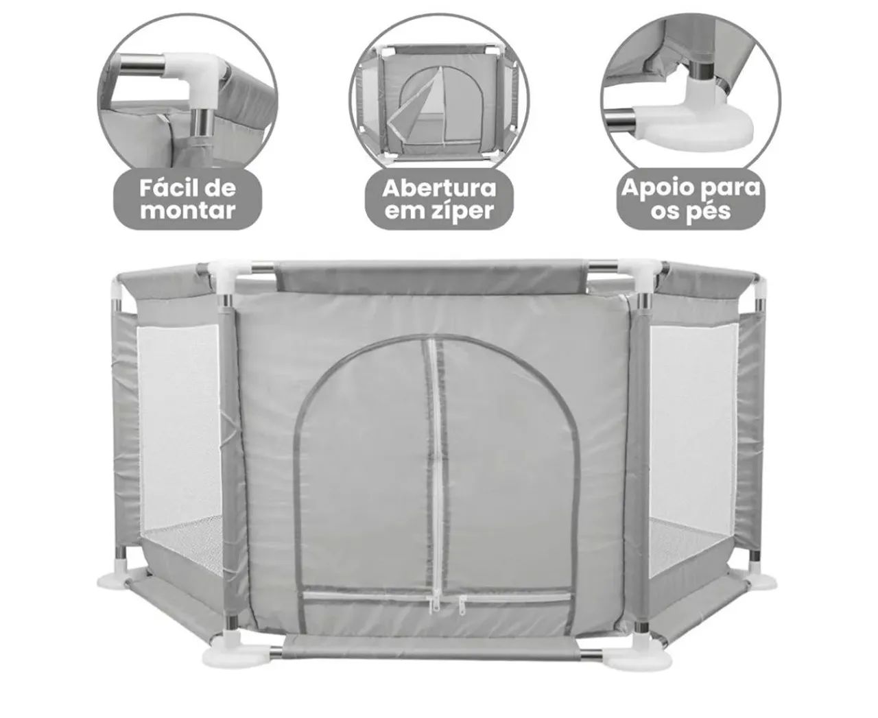 Cercadinho Bebê Infantil Chiqueirinho Criança - Foto 6