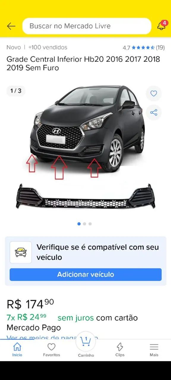 Grade HB20 2012 a 2019