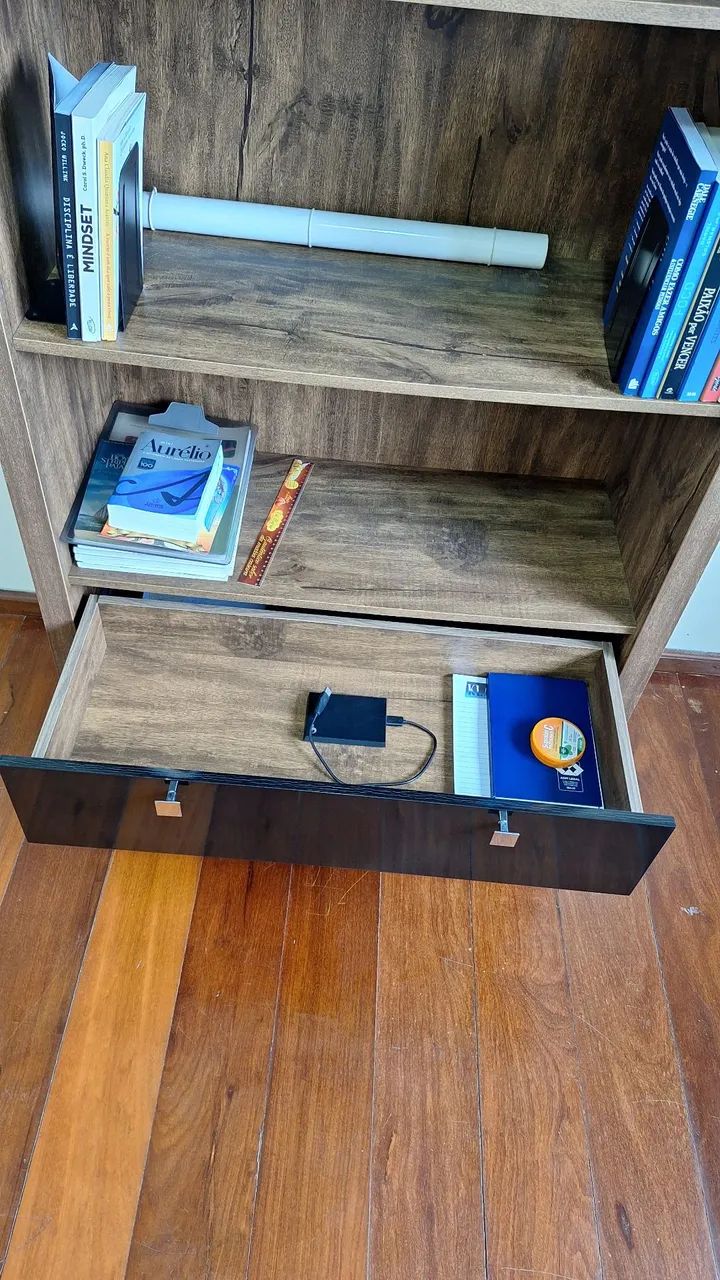 Estante para livros 2 gavetas - Foto 3