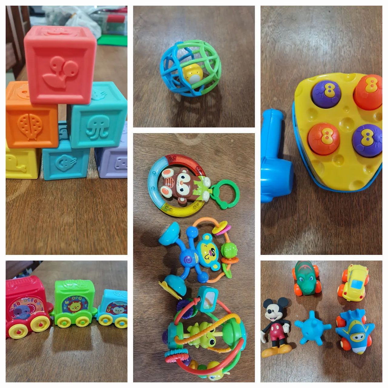 Brinquedos infantis para bebês e crianças