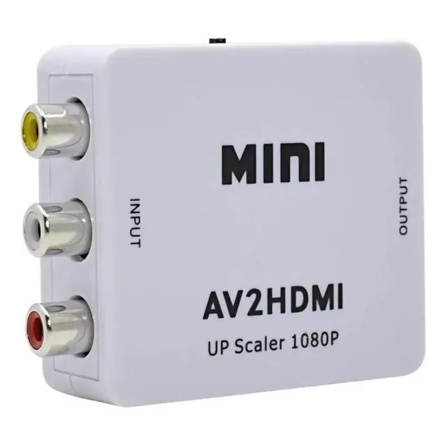 Mini Adaptador Conversor Av Para Hdmi C/ Áudio P2 Av2hdmi - Foto 2