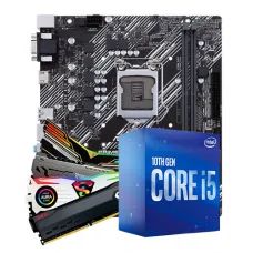 Kit Hardware, Intel i5 10400F, ASUS Prime H410M-E, Memória DDR4 16GB (2x8GB) 3000MHz