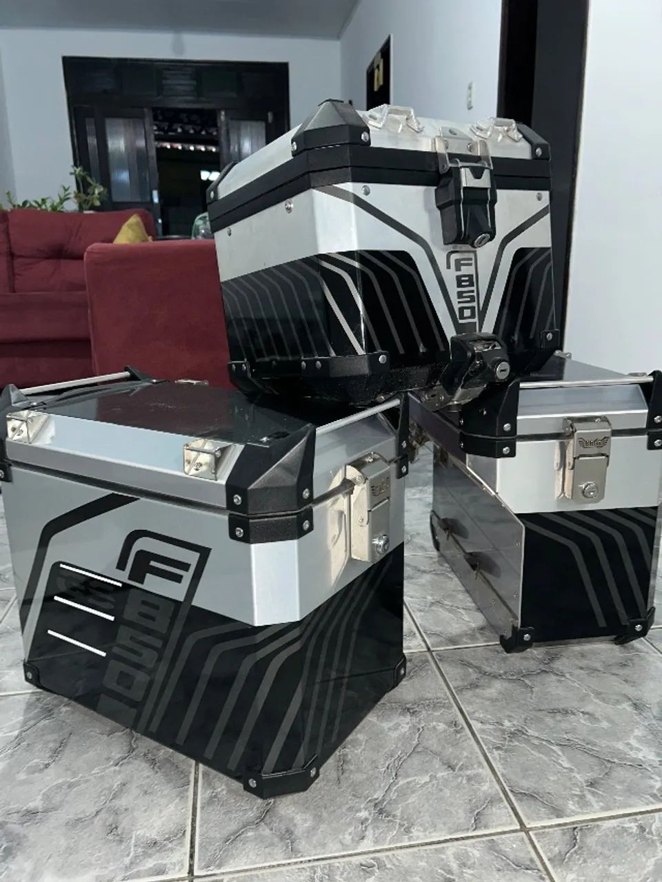 Baús F850 top case original BMW e laterais Brás acessórios. - Foto 2