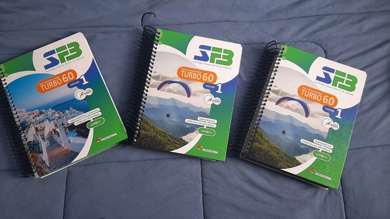 Livros SFB- turbo 6.0 volumes 1,2,3,4,5,6 (3º ano E.M)