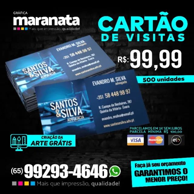 Cartão de Visitas - Gráfica em Cuiabá - Foto 2