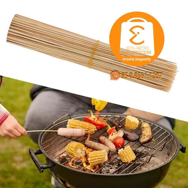 Palitos De Bambu Para Churrasco 50 Unidades com 30cm - Foto 4