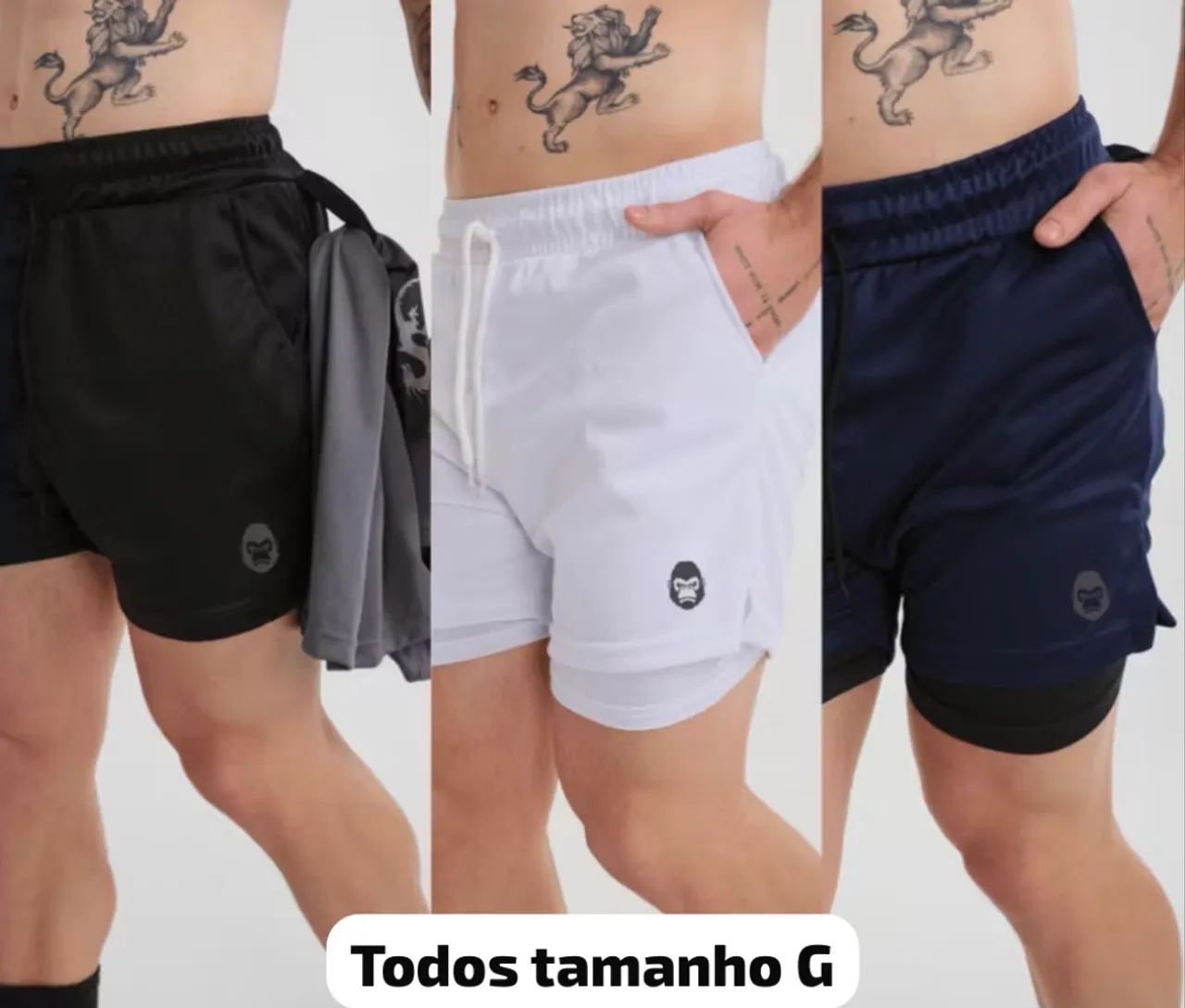Short Kong Dry fit Tamanho G - Foto 2