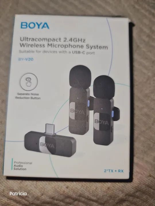 Microfone Sem Fio BOYA BY-V2 - Ultracompacto 2.4GHz