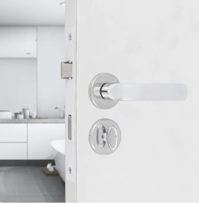 Fechadura Arouca para porta do banheiro cromada 40mm. Nova! - Foto 3