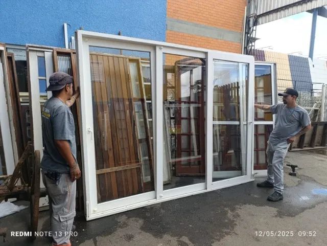 Porta de Vidro Branca PVA 10mm - 3 Vias Telescópica | 3 Metros - Foto 4